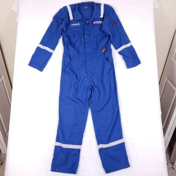 Red Wing FR Coveralls Men 36S Blue Reflective OneSubsea Workwear Flame Resistant - Picture 1 of 12